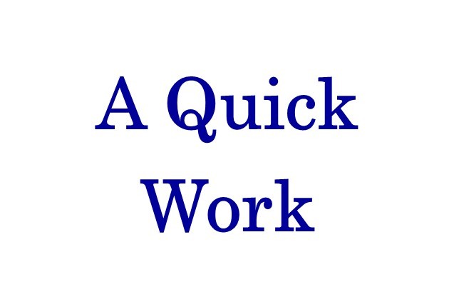 Do You Need a “Quick Work” from God?